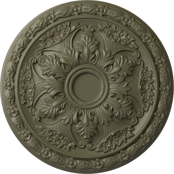 Ekena Millwork Baile Ceiling Medallion (Fits Canopies up to 3 1/4"), Hand-Painted Spartan Stone, 20"OD x 1 5/8"P CM20BLSSF - main